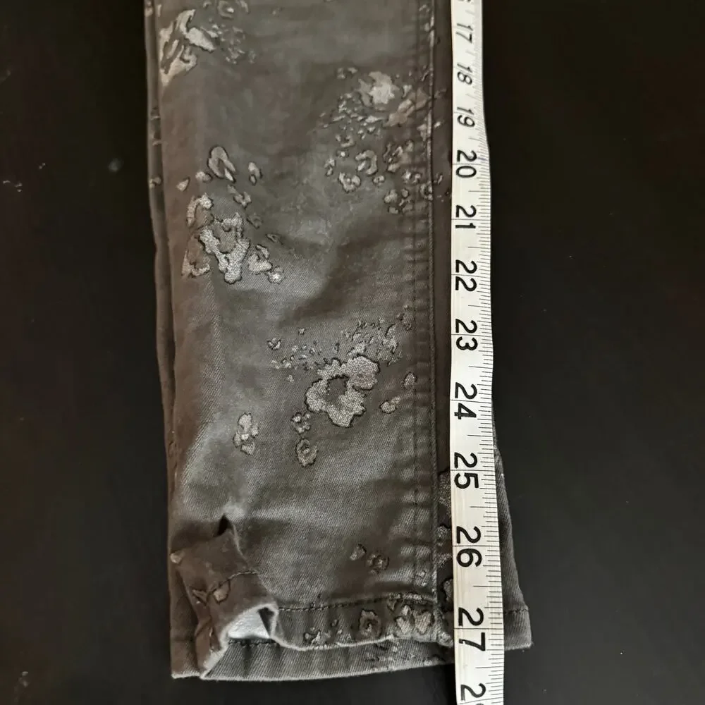 Democracy Women's Straight Leg Jeans - Olive Floral - Picture 3 of 8